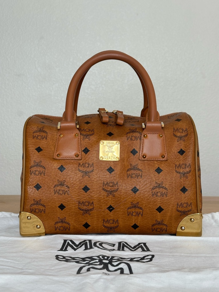 Mcm Limited Boston Bag With Dustbag